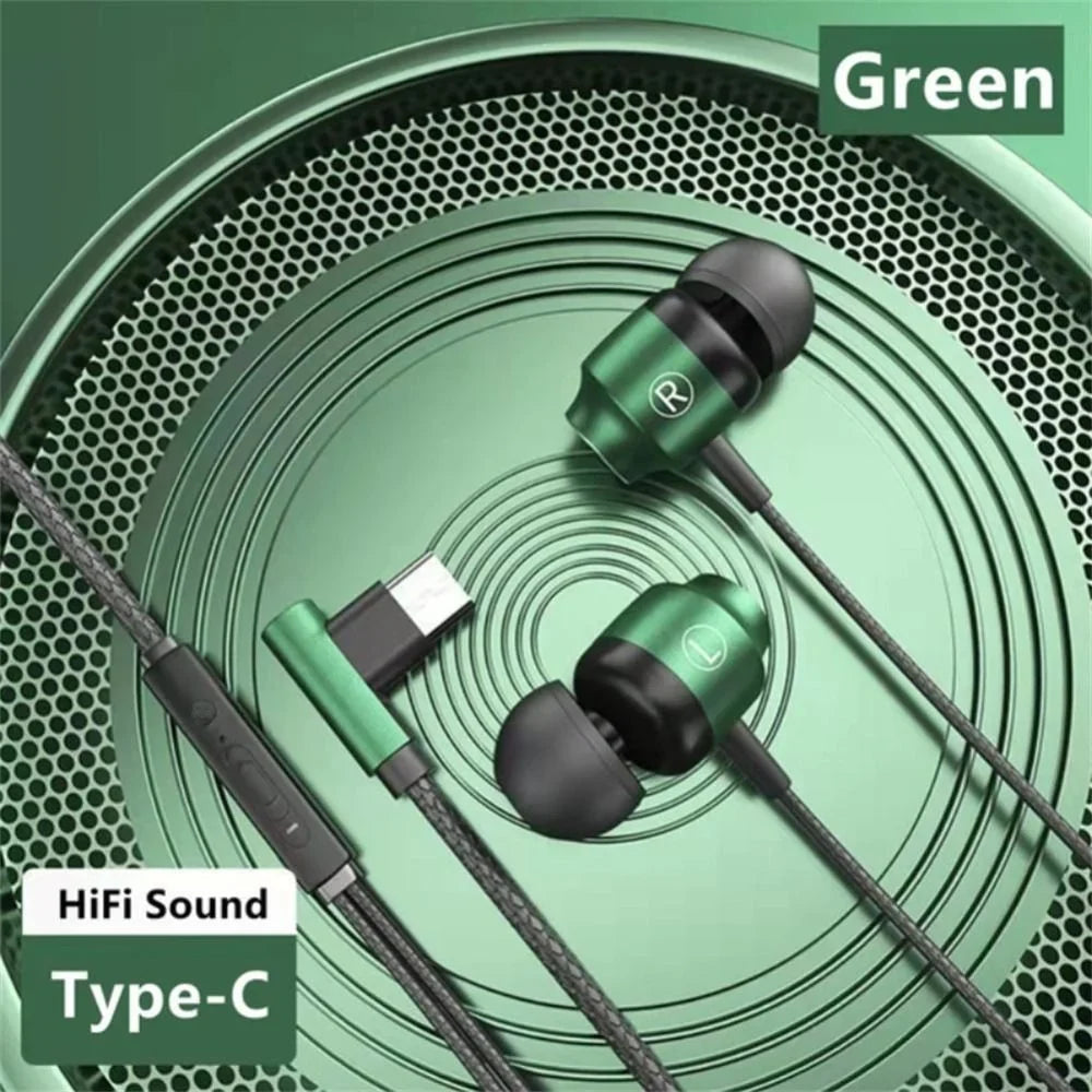 Wired In-Ear Gaming Headset | HIFI Bass, Type-C & 3.5mm Wired In-Ear Headset Qme