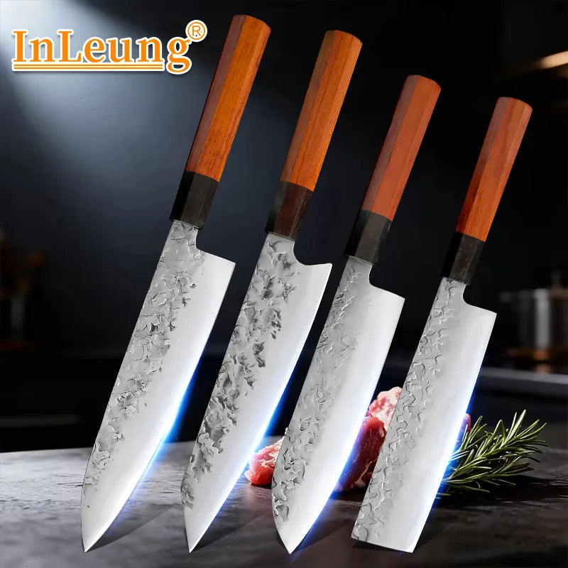 InLeung 4-Piece Japanese Kitchen Knife Set – Stainless Steel Kitchen Knife Set Qst