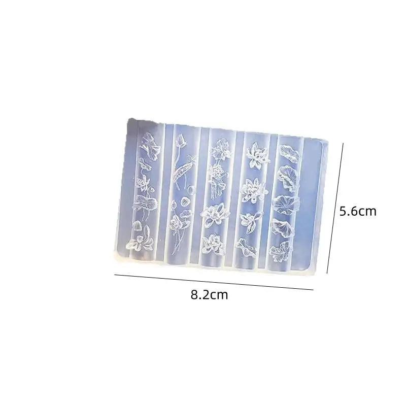 3D Silicone Lotus Leaf Nail Mold | DIY Nail Art Template Nail Art Mold Qme style 1