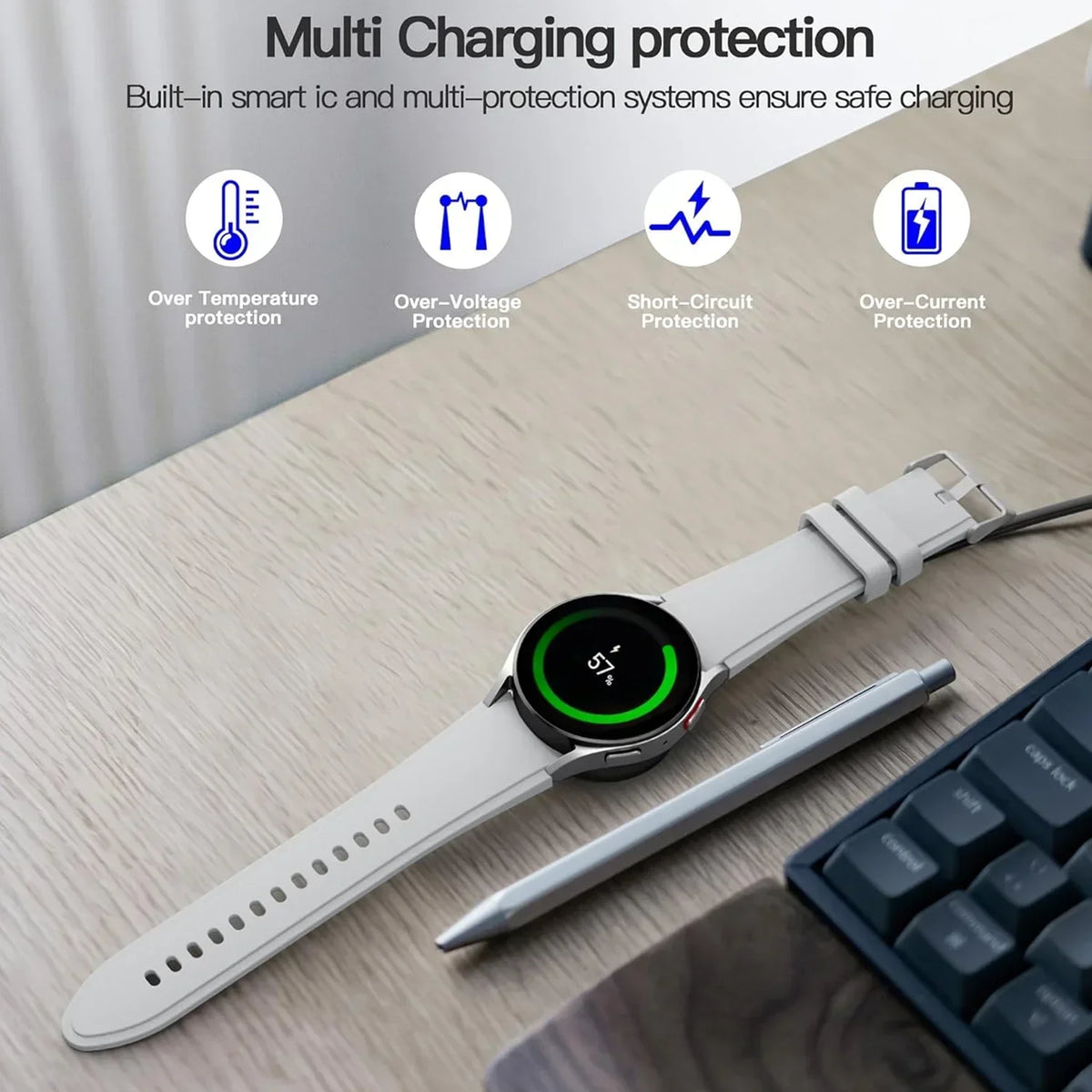 Samsung Galaxy Watch Magnetic Fast Charger USB-C | Watch 7 6 5 4 Smartwatch Charger Qme