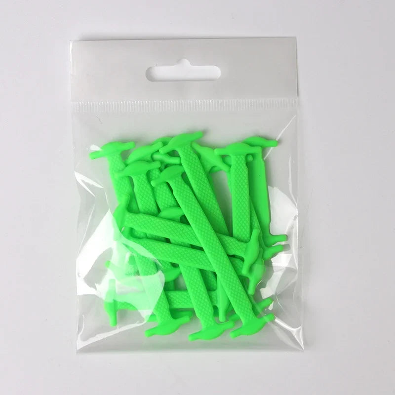 Silicone No-Tie Elastic Shoelaces – Kids, Women & Men Elastic Shoelaces Qme green China Mainland