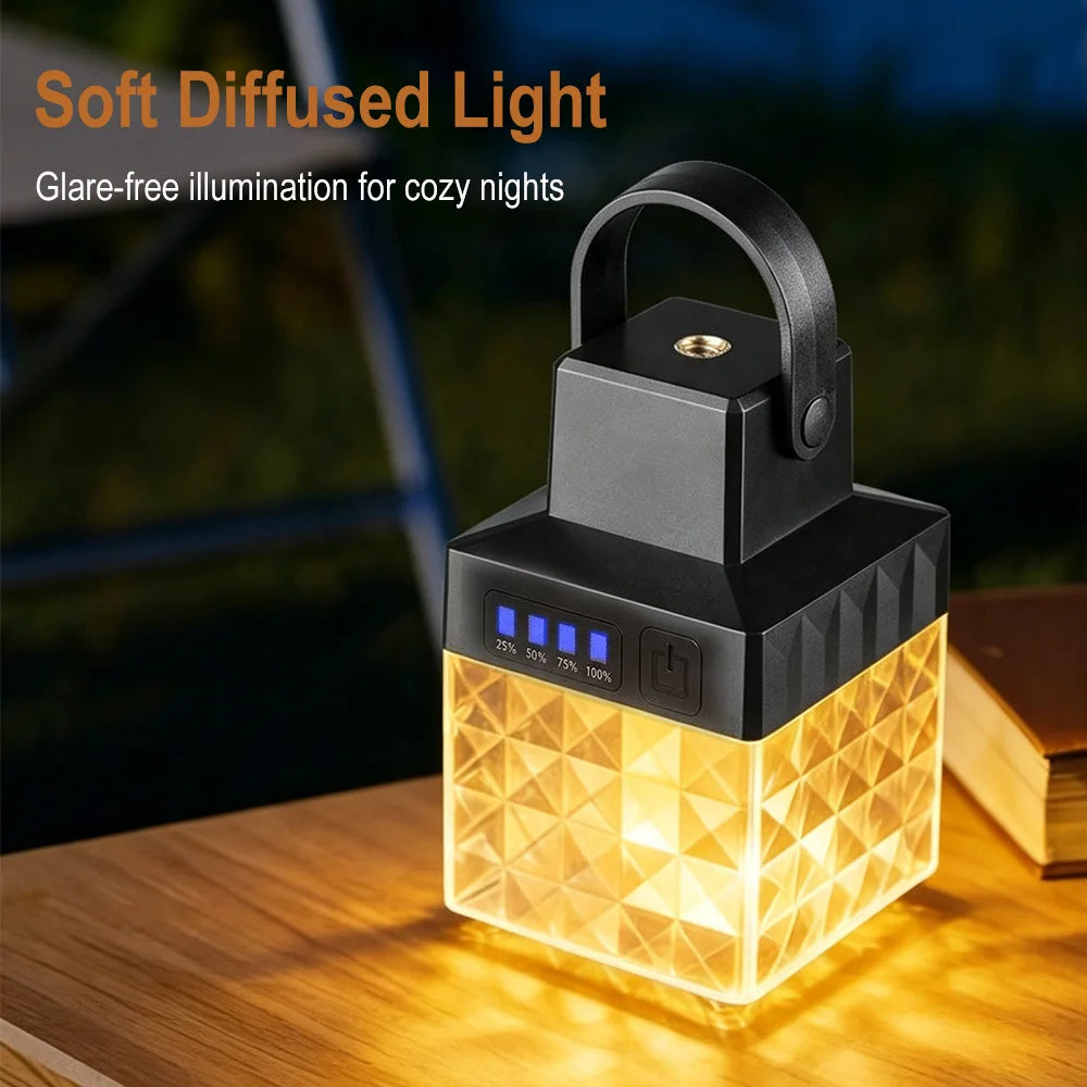 BORUIT LED Camping Lantern – 5 Modes, USB-C Rechargeable LED Camping Lantern Qst