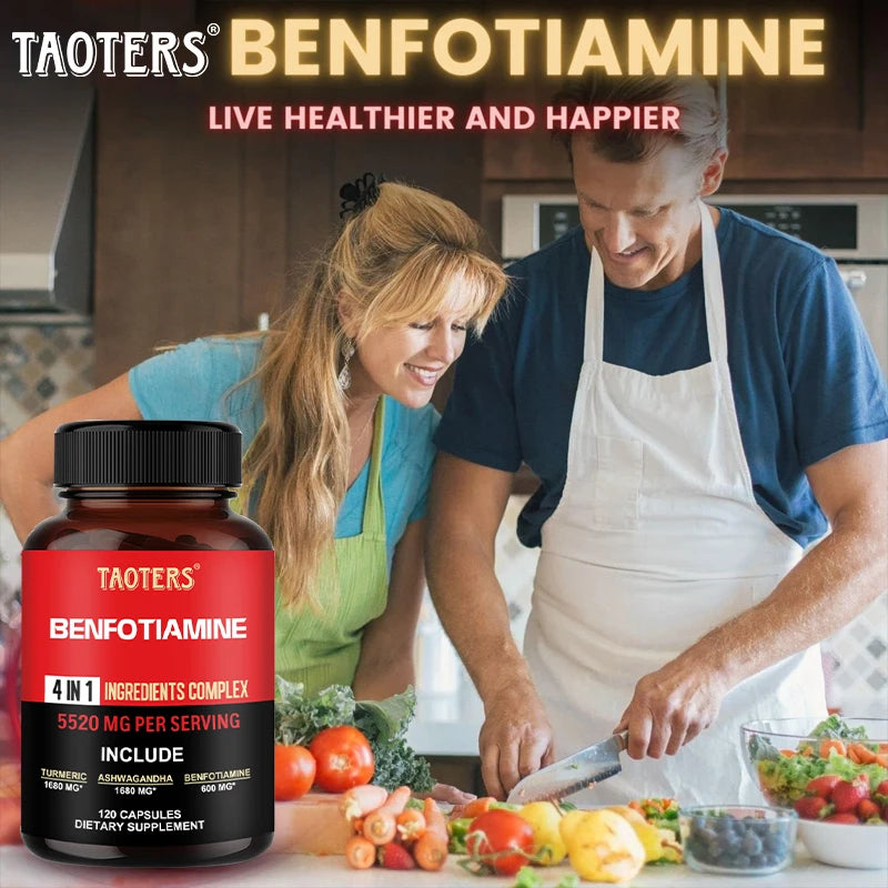 600mg Benfotiamine Capsules – Vitamin B1 Glucose & Nerve Support Vitamin B1 Supplement Qst