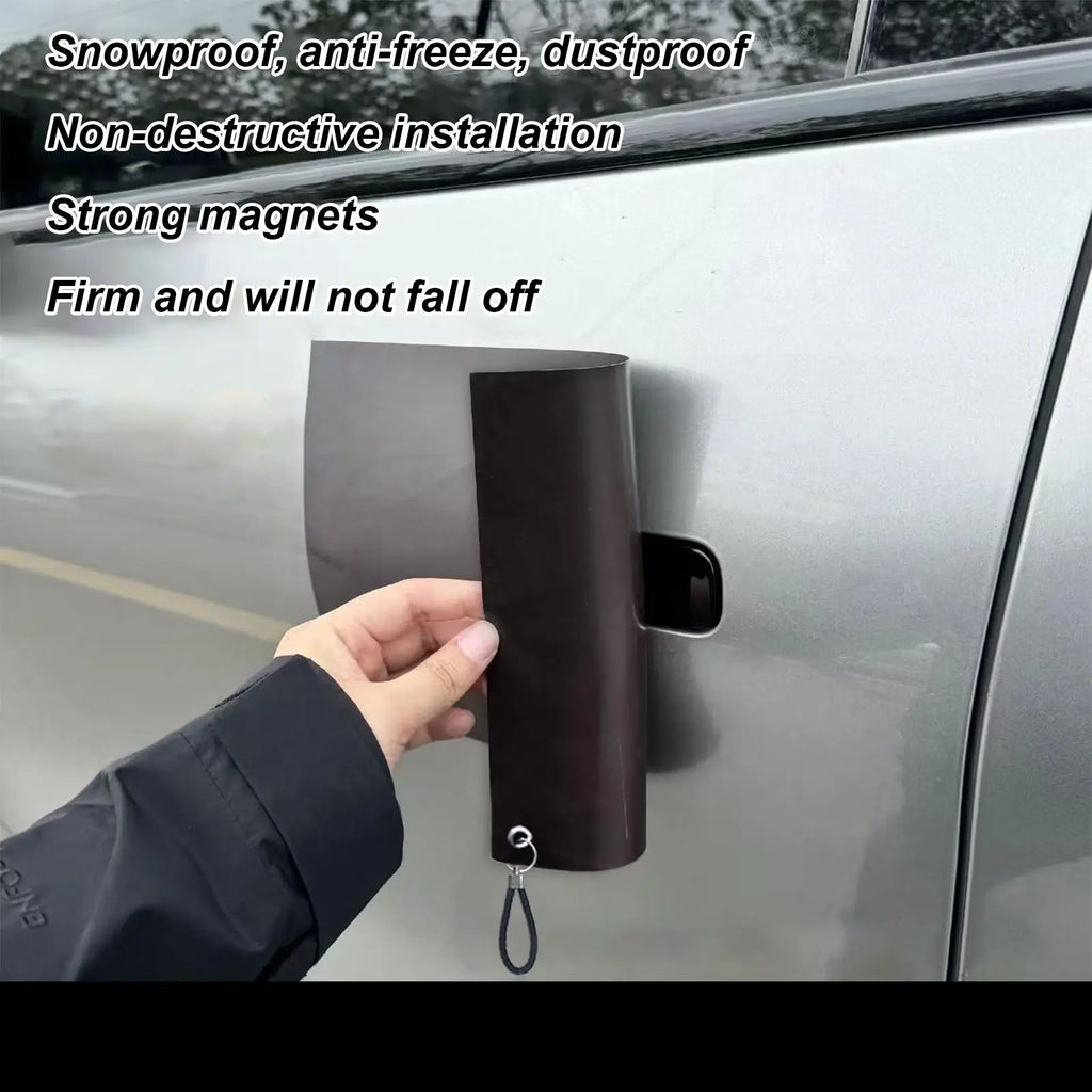 Magnetic Car Door Handle Protector – Winter Snow & Ice Guard Car Door Protector Qme