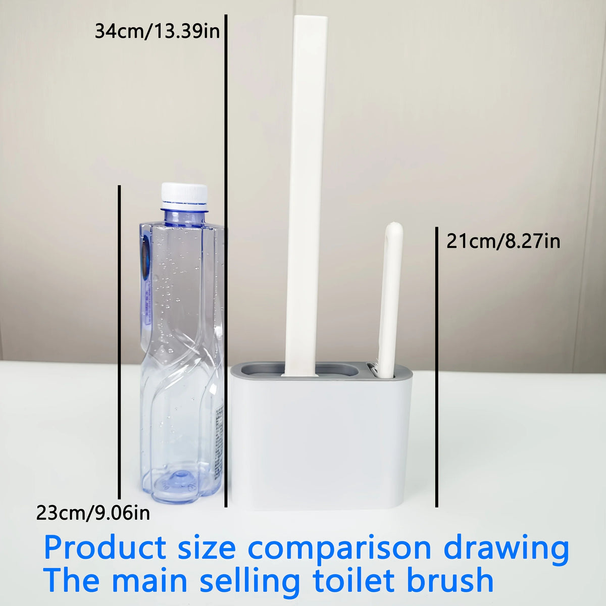 Wall-Mounted Silicone Toilet Brush Set – 2 Brushes & Holder Toilet Brush Set Qme