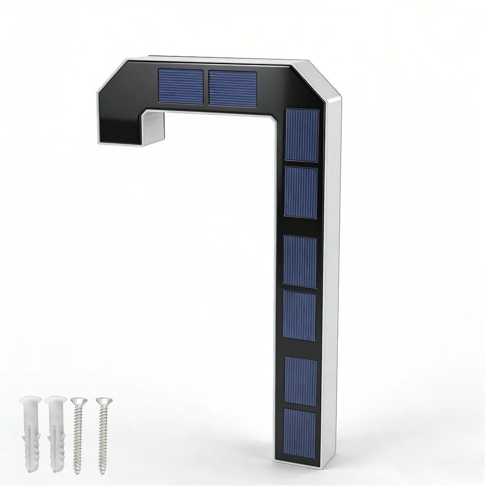 Solar LED House Number Light – Auto Sensor, Waterproof Sign Solar Address Light Qst 12CM digit 7 0-5W