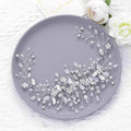 Crystal Floral Bridal Headband – Elegant Wedding Hair Accessory Bridal Headband Qst Silver