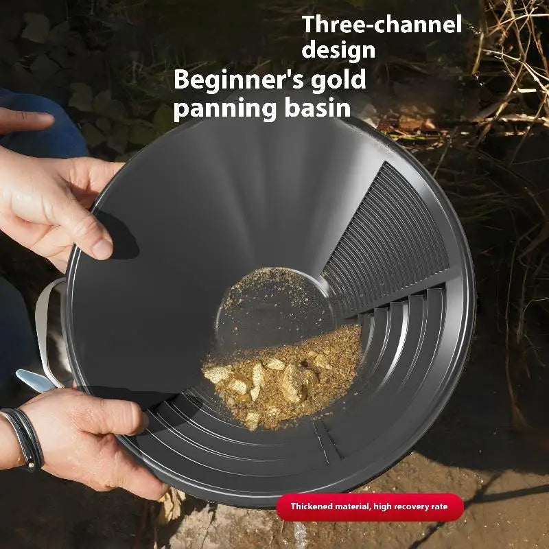 Riffle Design Gold Pan 35cm – PP Prospecting & Panning Pan Gold Panning Pan Qme