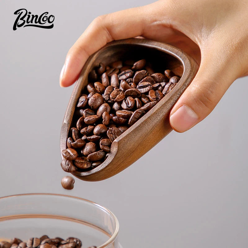 Bincoo Solid Wood Coffee Dosing Tray – Espresso & Pour Over Coffee Dosing Tray Qst
