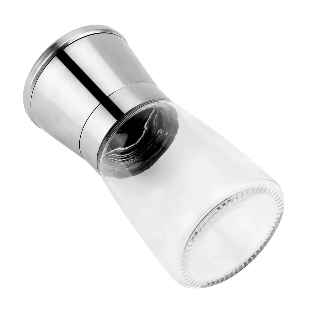 Manual Pepper & Salt Grinder Mill – 304 Stainless Steel & Glass Pepper & Salt Grinder Qme