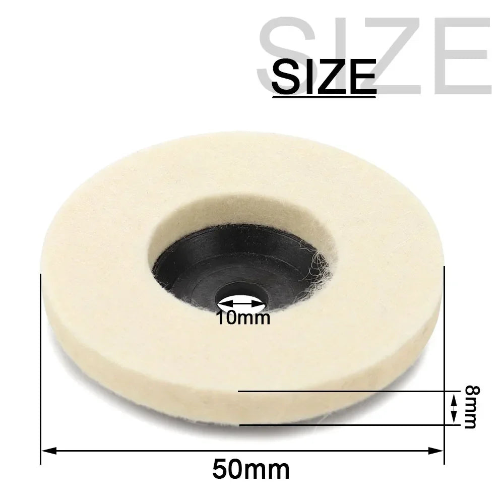 Wool Polishing Wheel Pads – Felt Disc for Metal Marble Glass Polishing Wheel Pad Qme 2inch