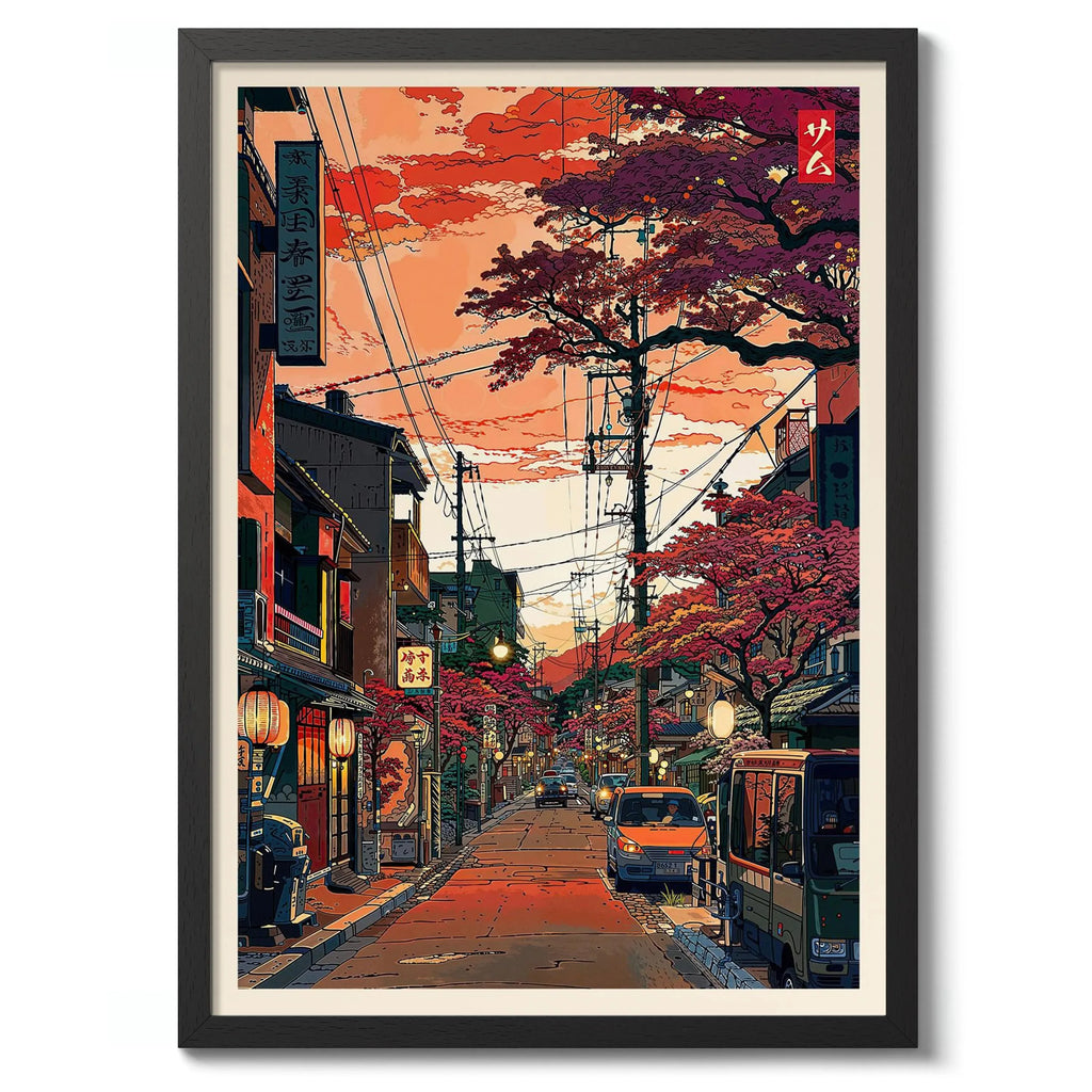Anime Ramen Shop Canvas Print – Japanese Street Scene Wall Art Canvas Wall Art Qst CT1241-5 50x70cm Unframed