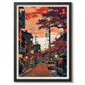 Anime Ramen Shop Canvas Print – Japanese Street Scene Wall Art Canvas Wall Art Qst CT1241-5 50x70cm Unframed