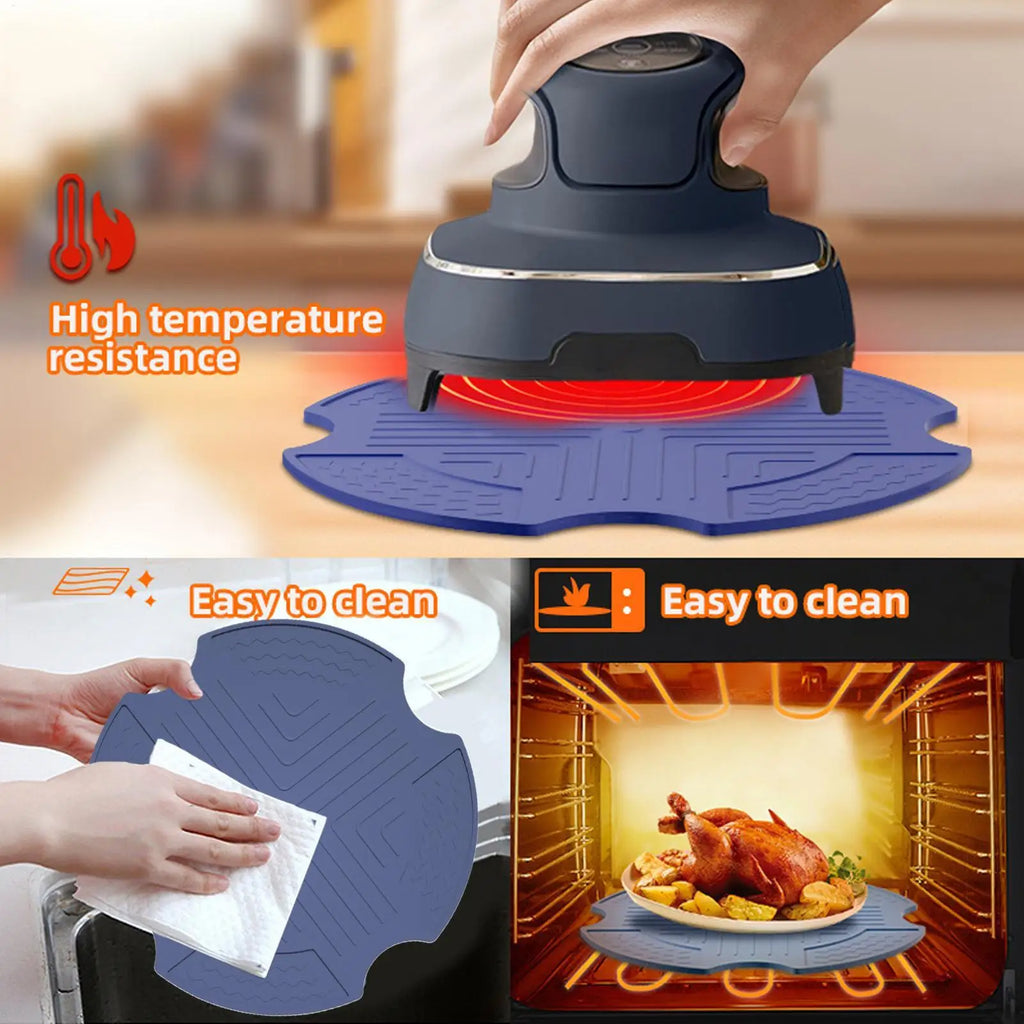 Silicone Air Fryer Mat Heat Resistant Trivet Pad | Reusable Silicone Trivet Mat Qme