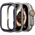 Apple Watch Ultra 49mm HD Tempered Glass Screen Protector Watch Screen Protector Qme 2PCS Titanium Pu Ultra 1 2 49MM