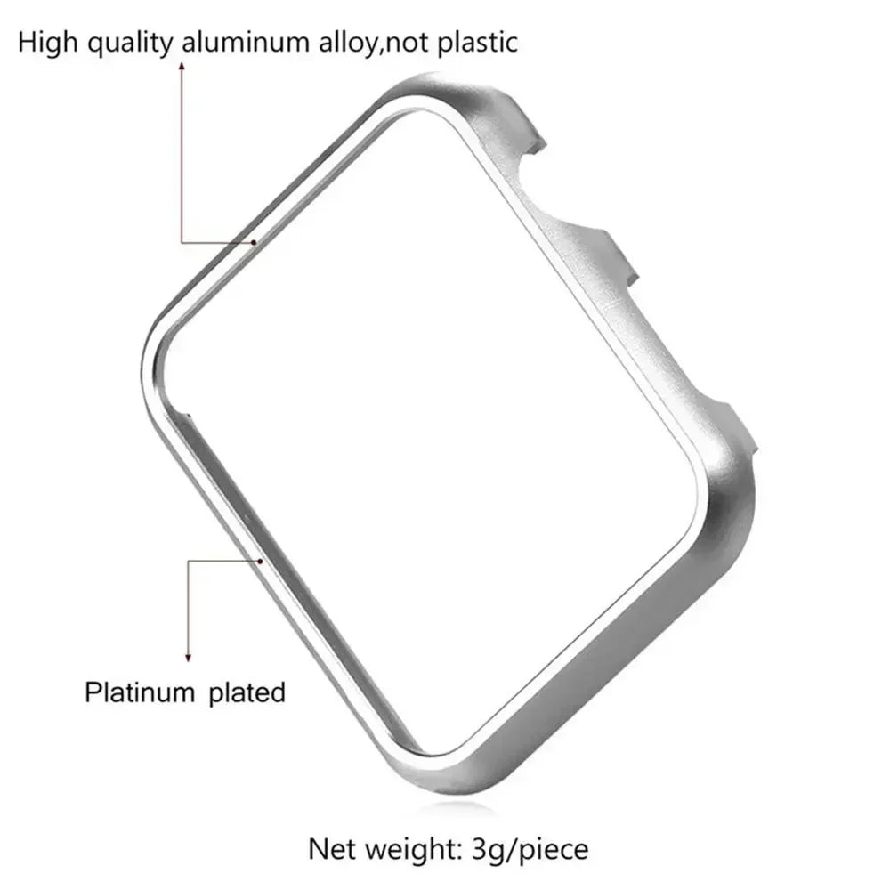 Apple Watch Metal Bumper Case – Aluminum Protective Frame Smartwatch Bumper Case Qme