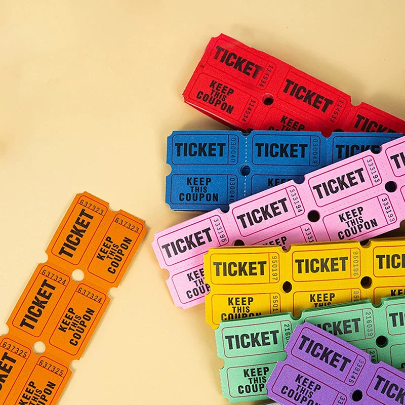 100 Raffle Tickets for Classroom, Party & Event Lotteries Raffle Tickets Qme
