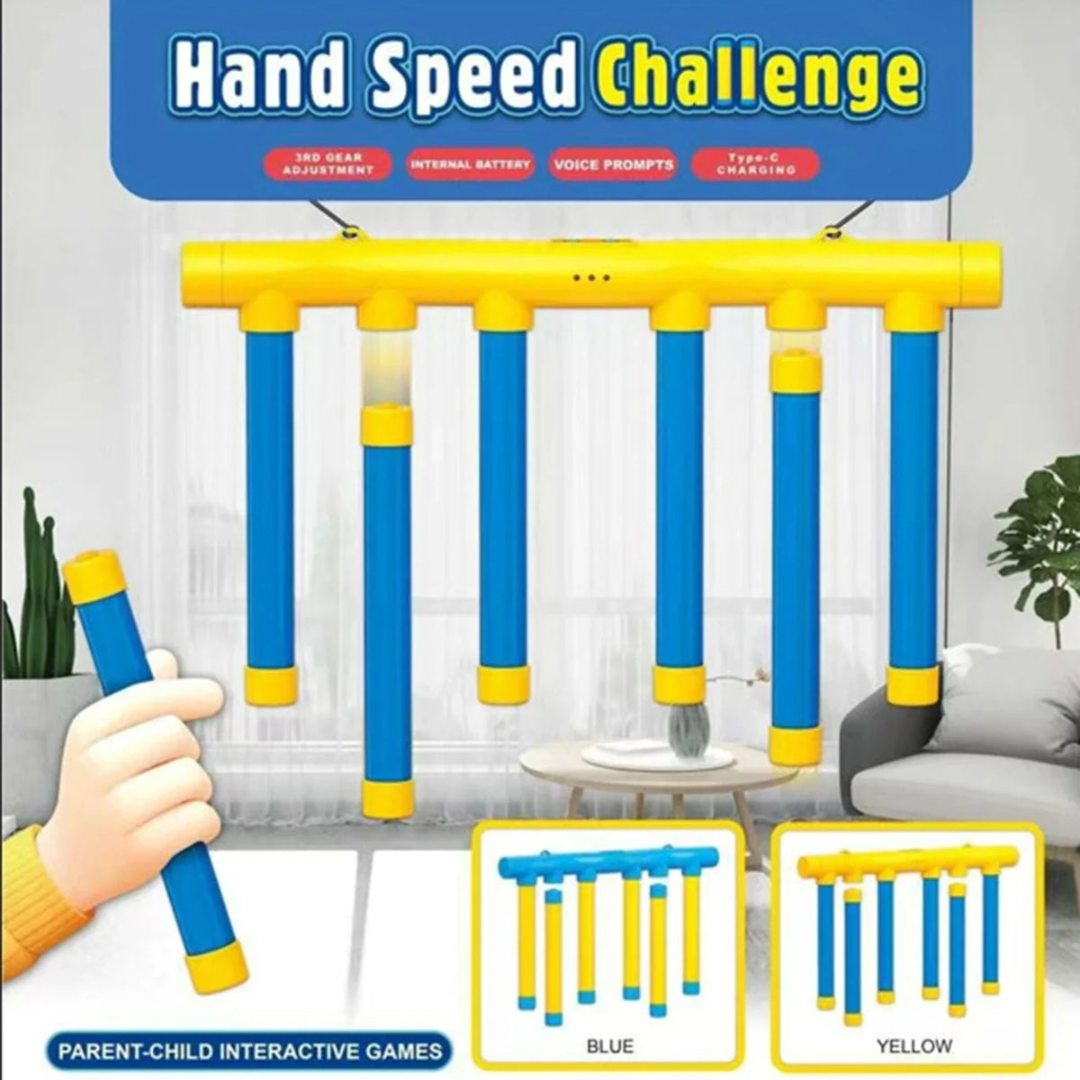 Reflex Challenge Drop Stick Game | Hand-Eye Coordination Toy Reflex Coordination Game Qme