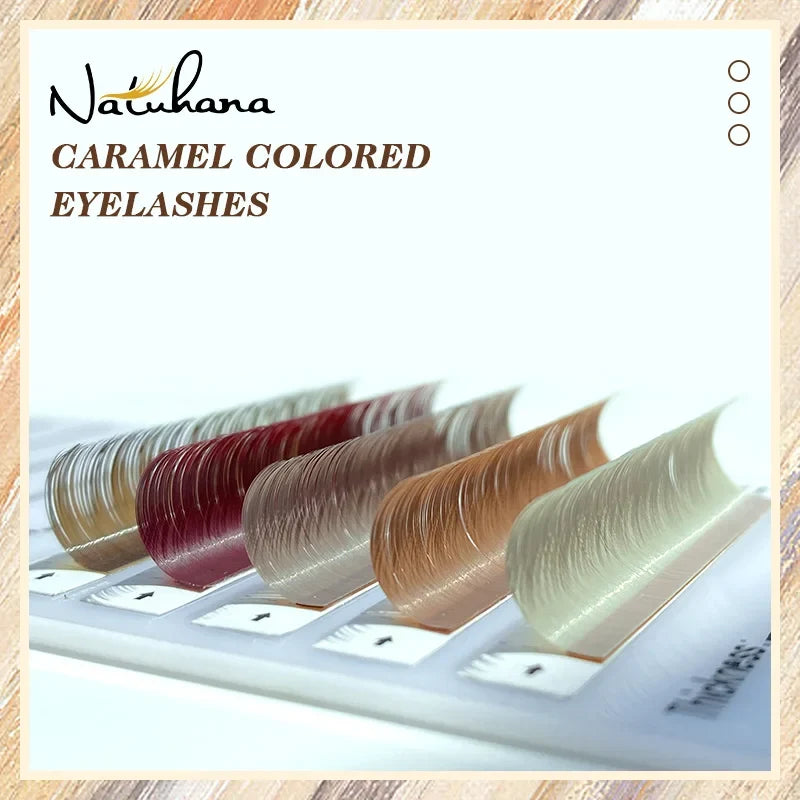 NATUHANA Colored Individual Eyelash Extensions – 16 Colors Colored Lash Extensions Qme