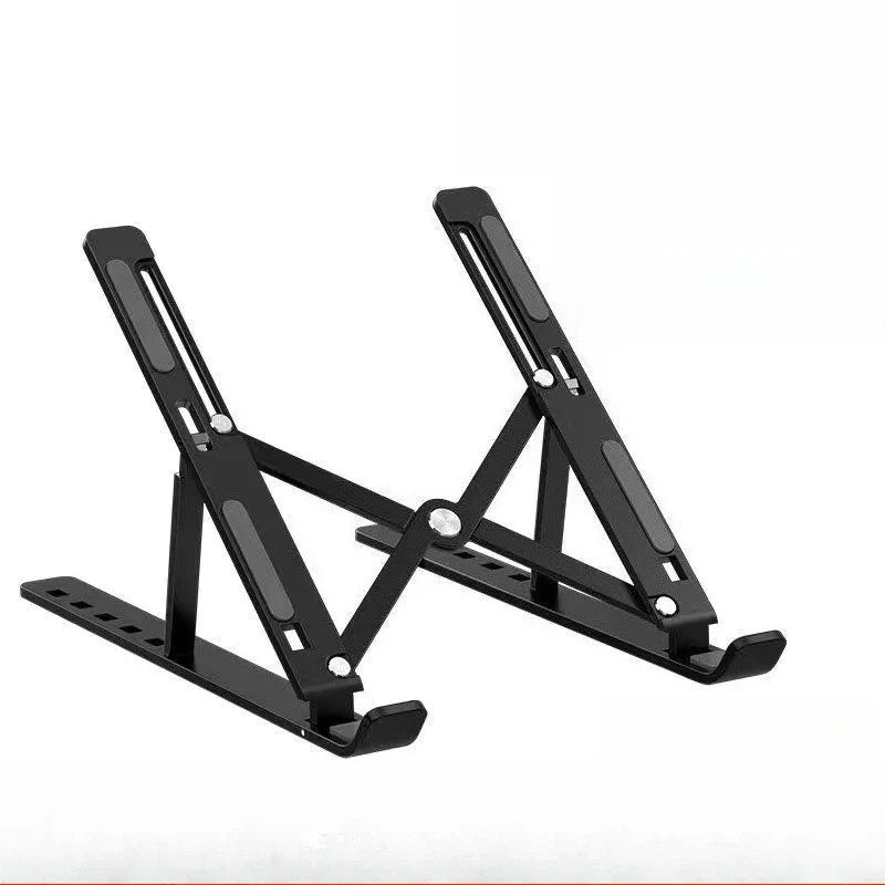 Portable Adjustable Laptop Stand – Foldable Ergonomic Riser Laptop Stand Qme black