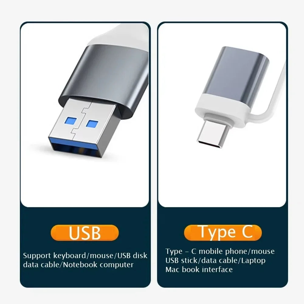 USB-C Hub 4-Port USB 3.0 Multiport Expander & Splitter USB Hub Qme
