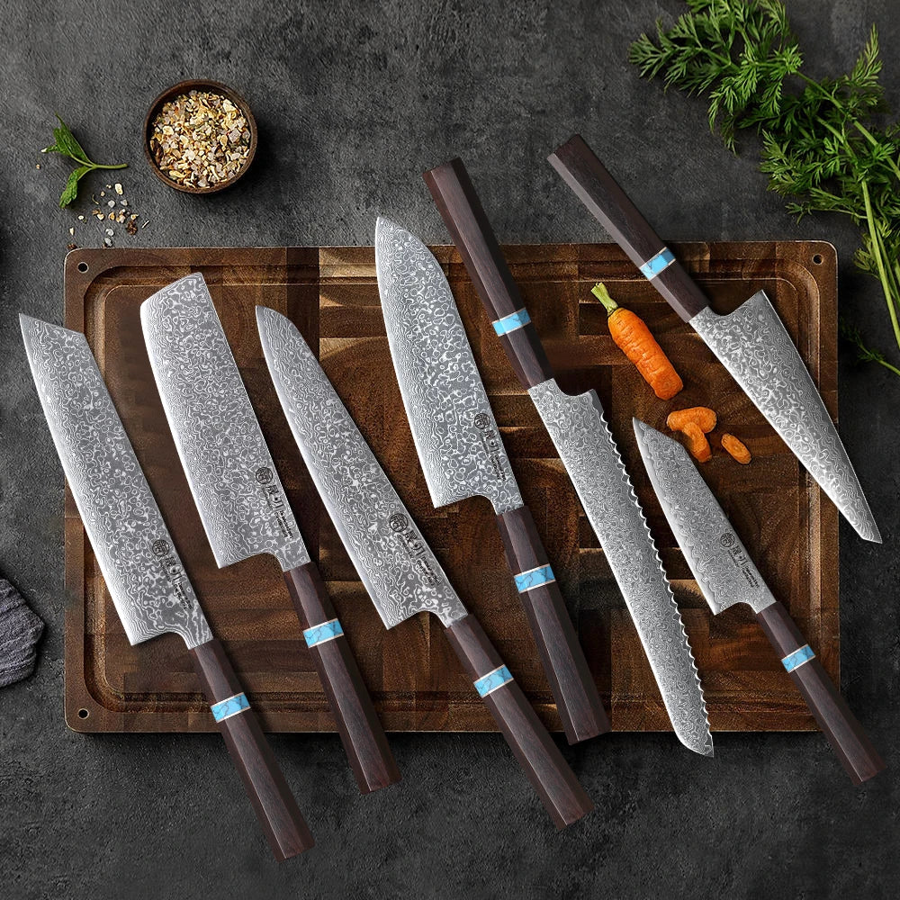 SHENGSHARP 67-Layer Damascus Steel Chef Knife | Japanese Style Damascus Chef Knife Qst