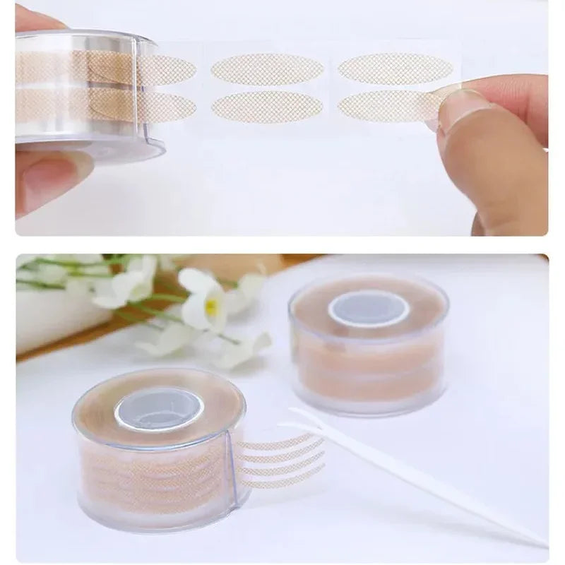 Clear Double Eyelid Tape Strips 300 Pairs – Self-Adhesive Eyelid Tape Strips Qme