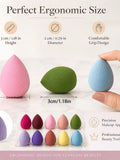 10 Mini Mixed Makeup Sponges & Puffs – DIY Concealer Tools Makeup Sponge Set Qme random 10 PCS