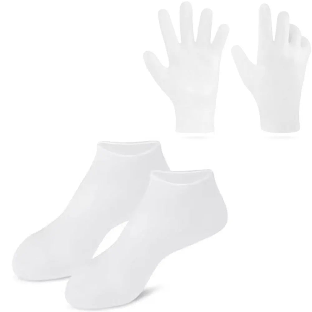 Moisturizing Gel Heel Socks – Exfoliating Dry Skin, 7 Colors Gel Heel Socks Qme white 1 set