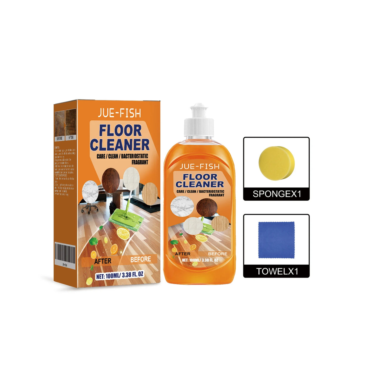 Multi-Surface Floor Cleaner – Polish & Brighten Wood & Tiles Floor Cleaner Qst 100ml set