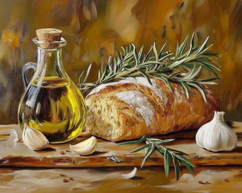 Vintage Food Still Life Canvas Wall Art for Kitchen Decor Canvas Wall Art Qst 7 50x70cm Unframed