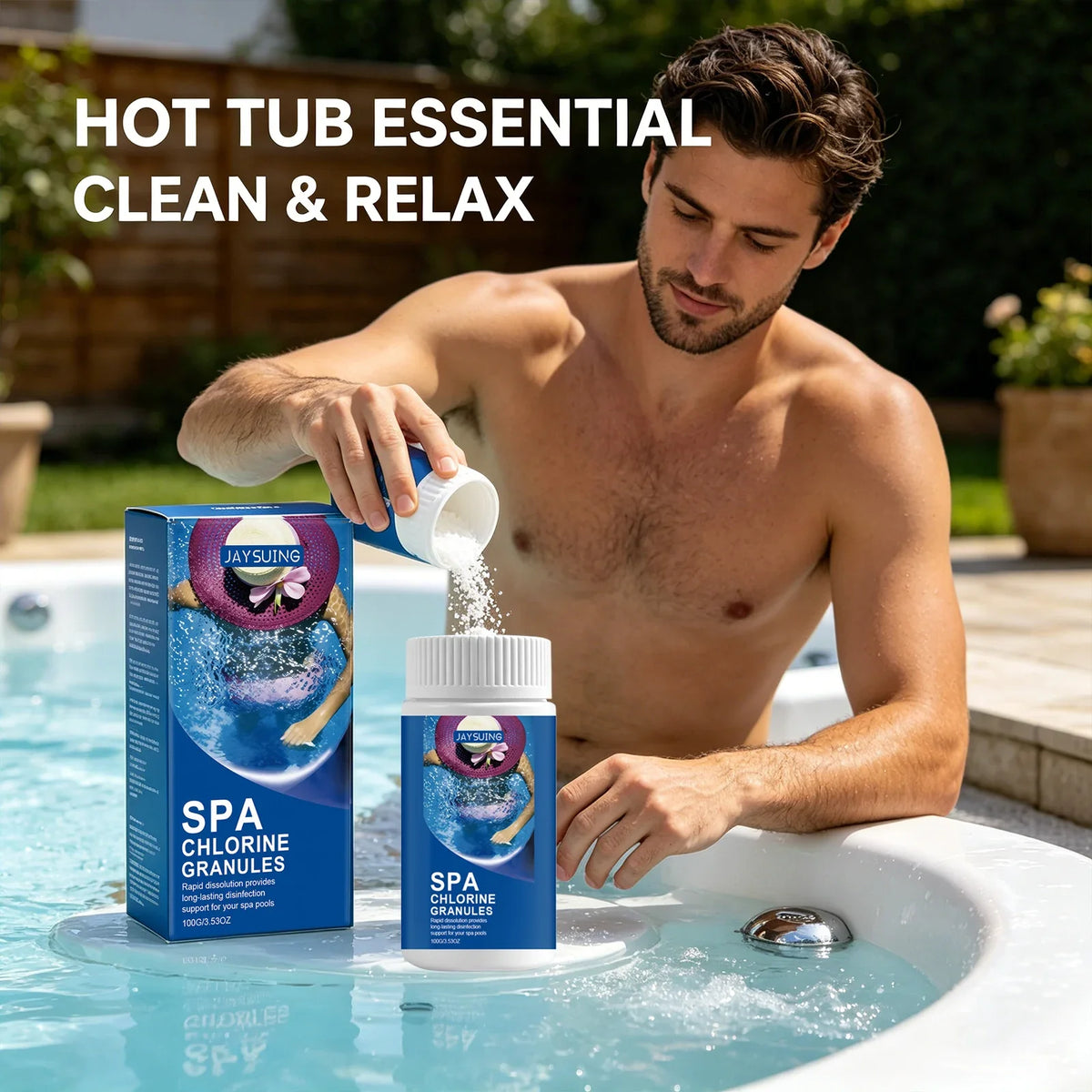 Spa Chlorine Granules – Fast-Dissolving Pool Water Purifier Spa Pool Chlorine Qme