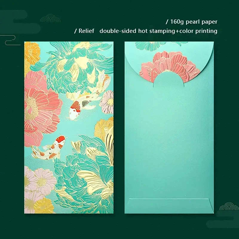 Koi Red Envelope Wallet – Spring Festival Lucky Money Gift Festive Red Envelope Qme