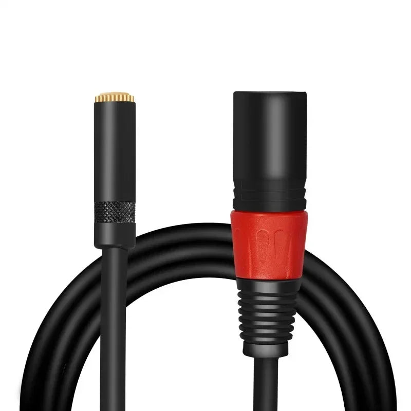 XLR 3-Pin Male to 3.5mm TRS Female Stereo Audio Adapter Audio Cable Adapter Qme
