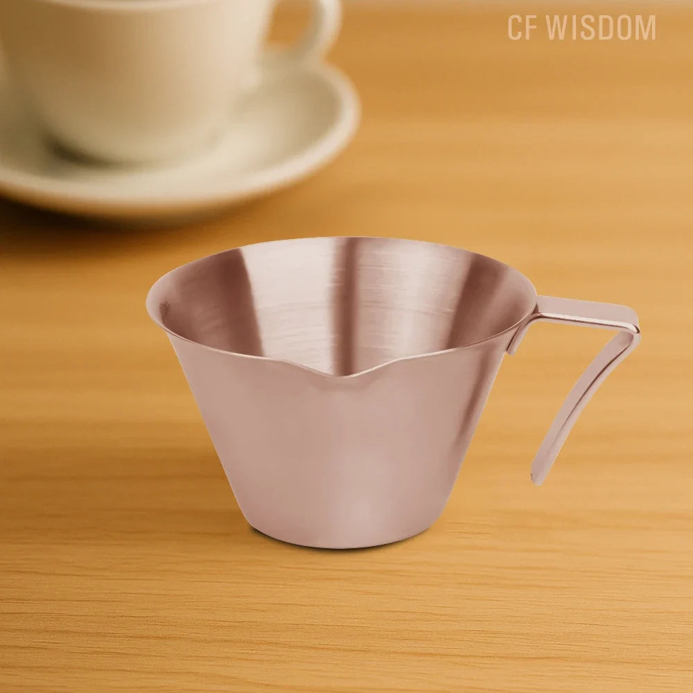 CFWISDOM Stainless Steel Espresso Measuring Cup with Scale Espresso Measuring Cup Qme