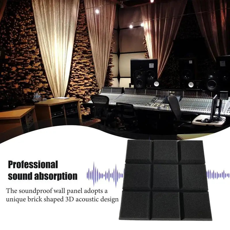Acoustic Foam Wedge Panels 12x12x2" – Studio Soundproofing Acoustic Foam Panels Qme