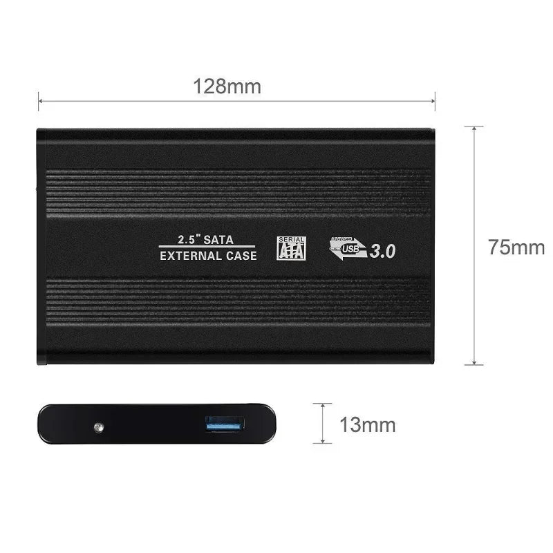 Aluminum 2.5" SATA III USB 3.0 5Gbps External HDD Enclosure HDD SSD Enclosure Qme