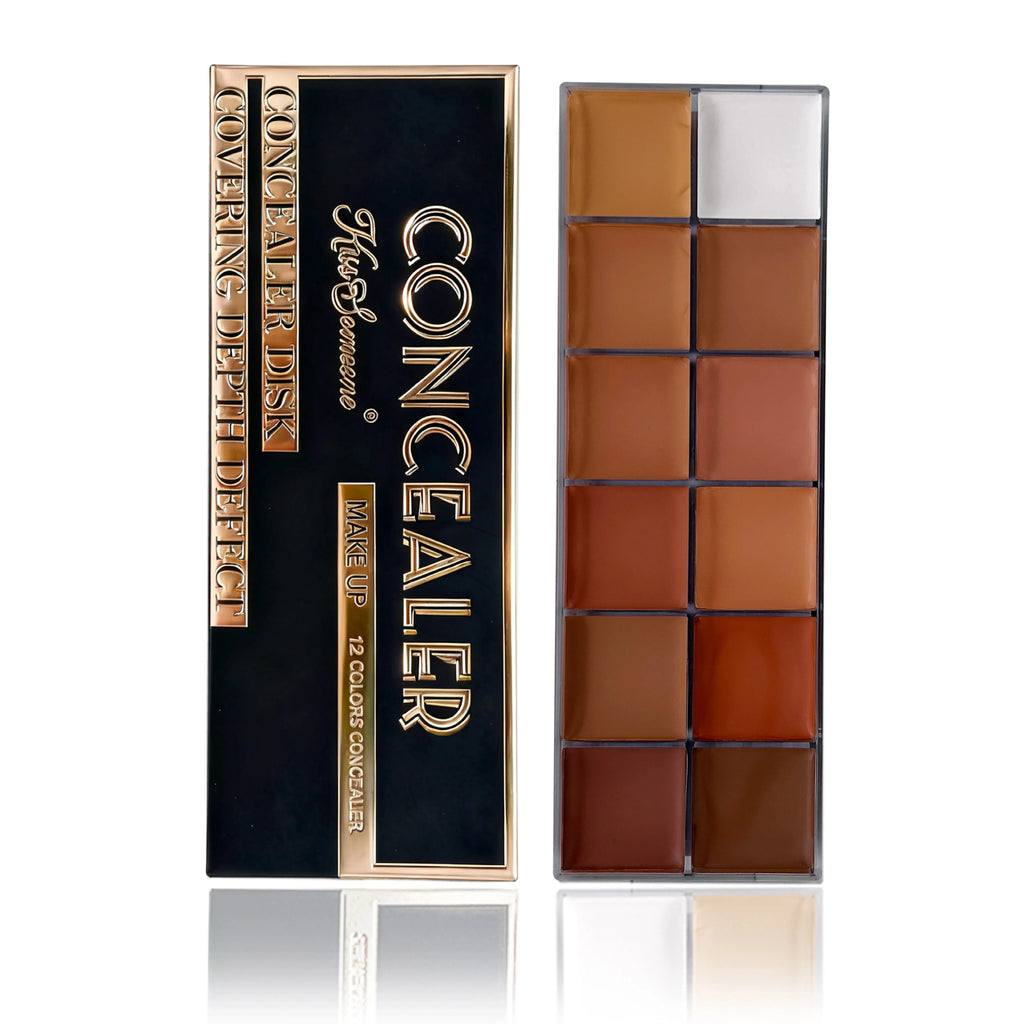12-Shade Waterproof Full Coverage Concealer Foundation Dark Skin Concealer Foundation Qme