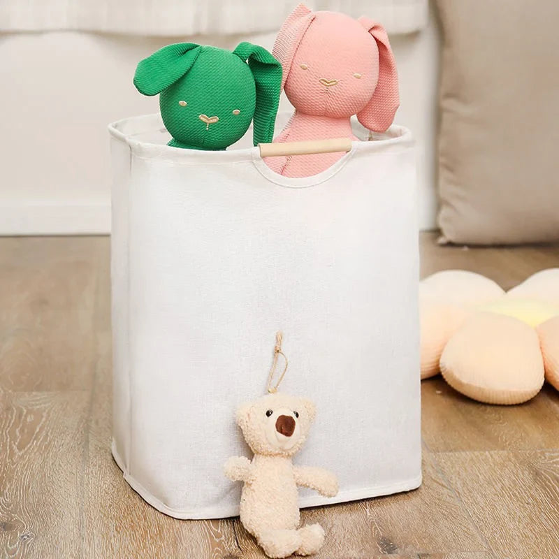 Waterproof Cotton Linen Laundry Basket – Foldable Hamper Laundry Hamper Qme A