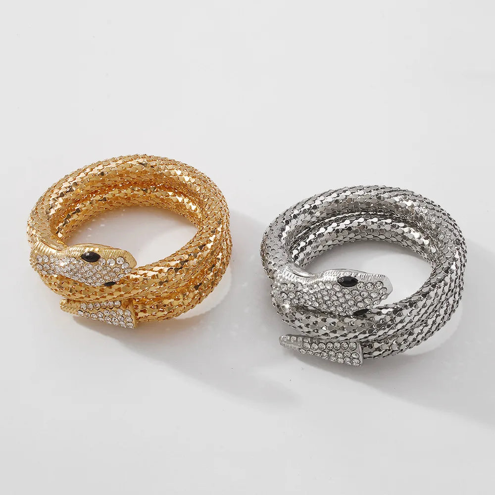 Y2K Punk Snake Spiral Upper Arm Cuff Bangle Bracelet Arm Cuff Bracelet Qme