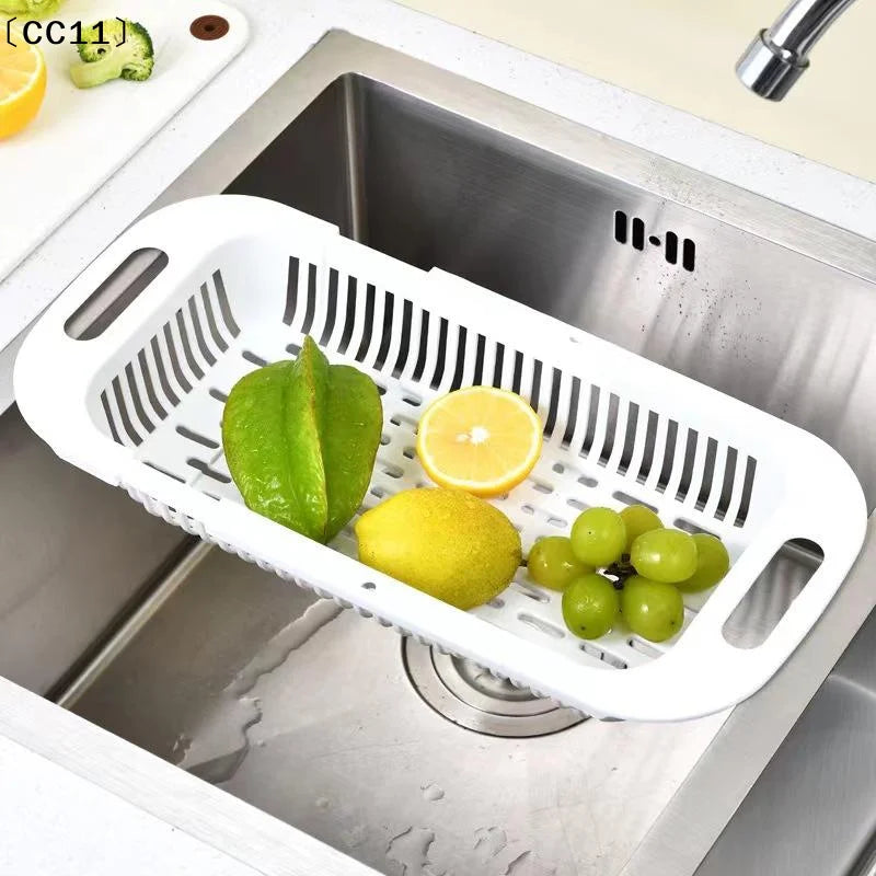 Retractable Sink Drain Rack – Dish, Chopstick & Veggie Basket Sink Drain Rack Qme