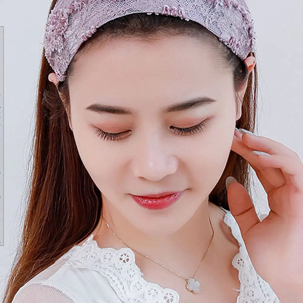 Retro Lace Wide Headband – Stylish Face Wash Hair Hoop Lace Hair Headband Qme