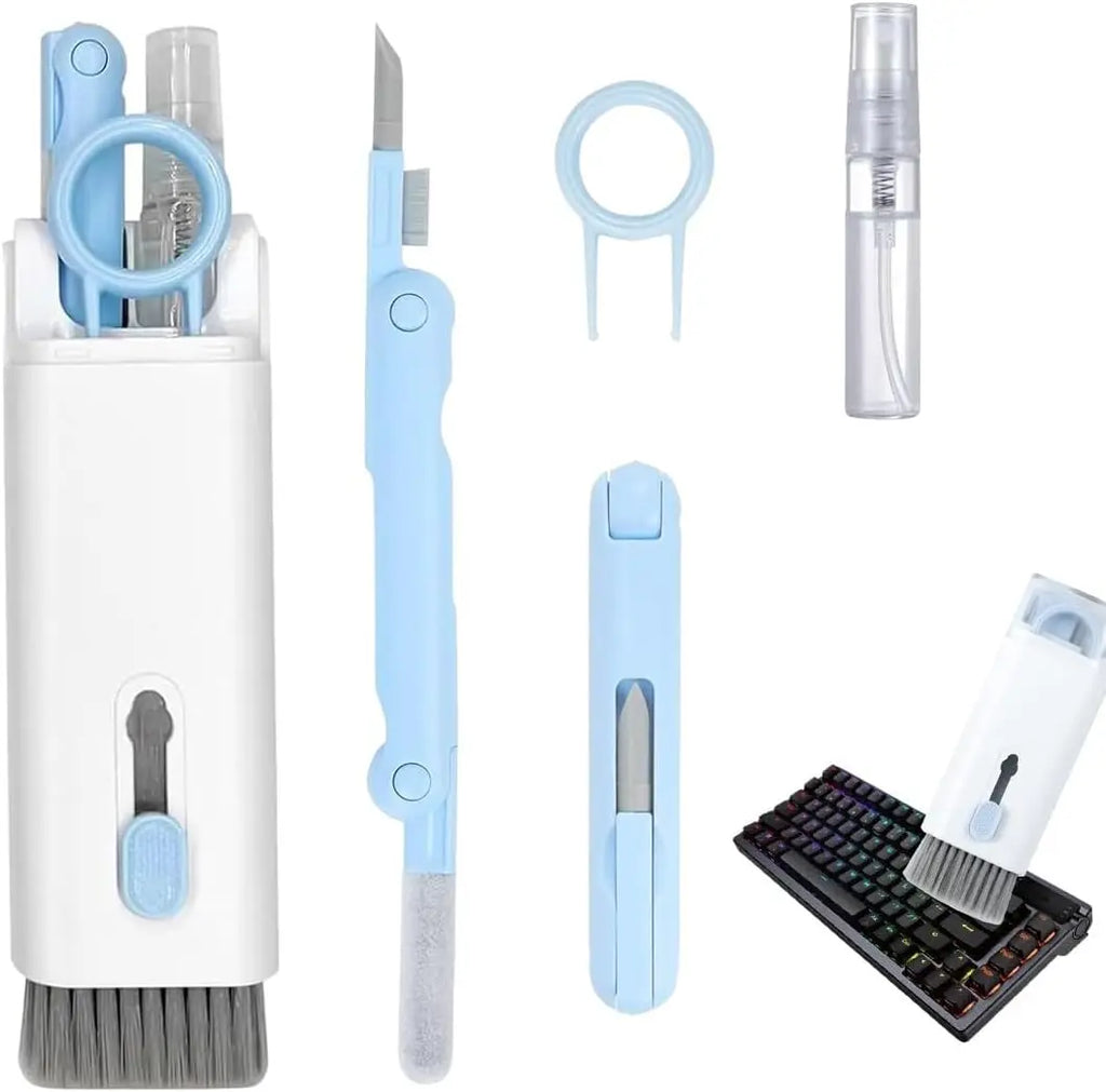 7-in-1 Electronic Cleaner Kit – Keyboard, Laptop & Phone Electronics Cleaning Kit Qme Blue