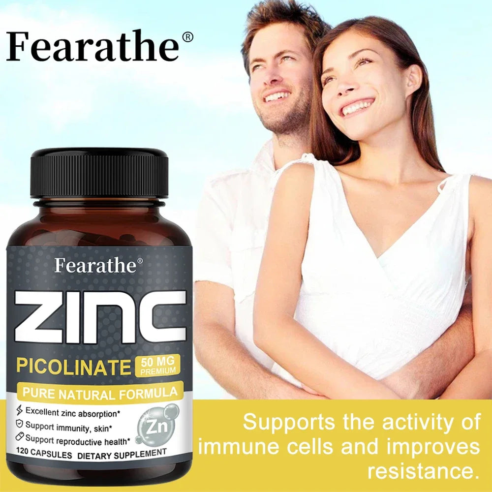 Zinc Picolinate 120 Vegan Capsules – Immune & Skin Support Zinc Supplement Qst