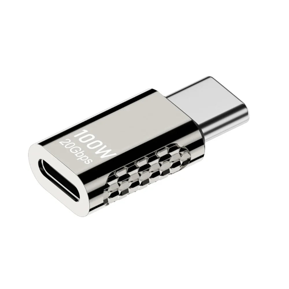 USB-C 100W 20Gbps OTG Adapter 90° Fast Charge Converter USB-C OTG Adapter Qme Type 5 ZT