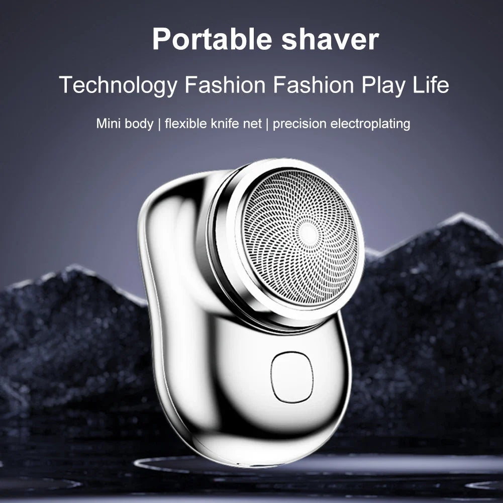 Men's Mini Portable Electric Shaver – USB Rechargeable Razor Portable Electric Shaver Qme