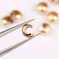 14K Gold Filled Crimp Covers & Cord Buckle Connectors Jewelry Findings Qme Crimp Covers L-4MM 5PCS