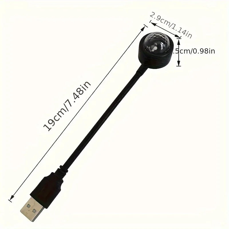 Magic Ball LED Car Interior Ceiling Light – Portable & Adjustable Car Interior Light Qme black 19cm