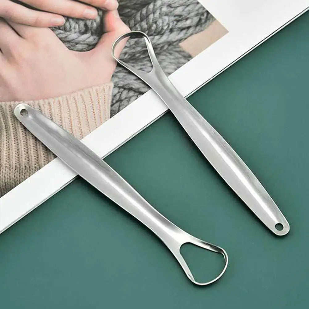 Reusable Stainless Steel Tongue Scraper for Fresh Breath Tongue Scraper Qme