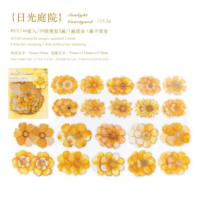 Kawaii Flower Plant Stickers 20pc – DIY Scrapbooking Labels Decorative Craft Stickers Qme J6